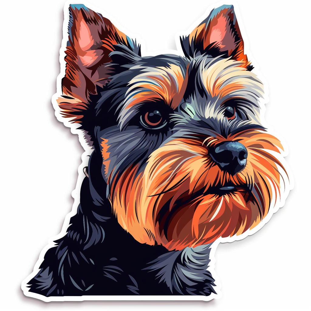 Yorkshire Terrier Dog Vinyl Decal Sticker for Car, Laptop, Tumbler and more # F07174