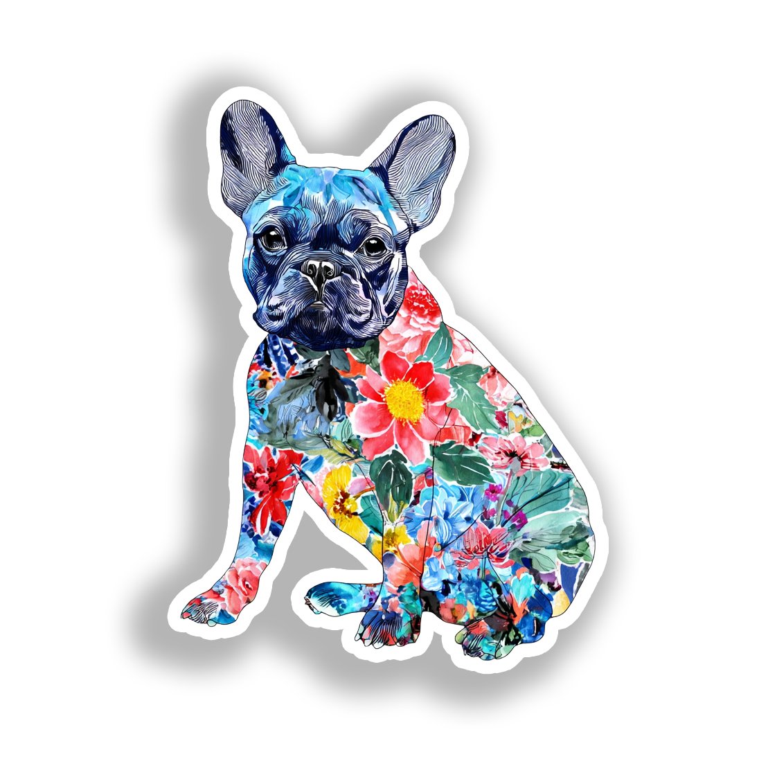 French Bulldog Dog Vinyl Decal Sticker for Car, Laptop, Tumbler and more # A019653-4" x 4"