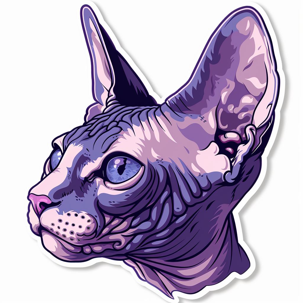 Sphynx Cat Vinyl Decal Sticker for Car, Laptop, Tumbler and more # F09979