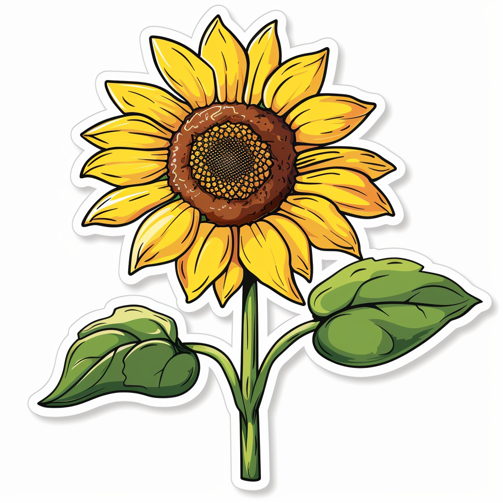 Sunflower flower majestic Expressive surreal Vinyl Decal Sticker for Car, Laptop, Tumbler and more # F022952