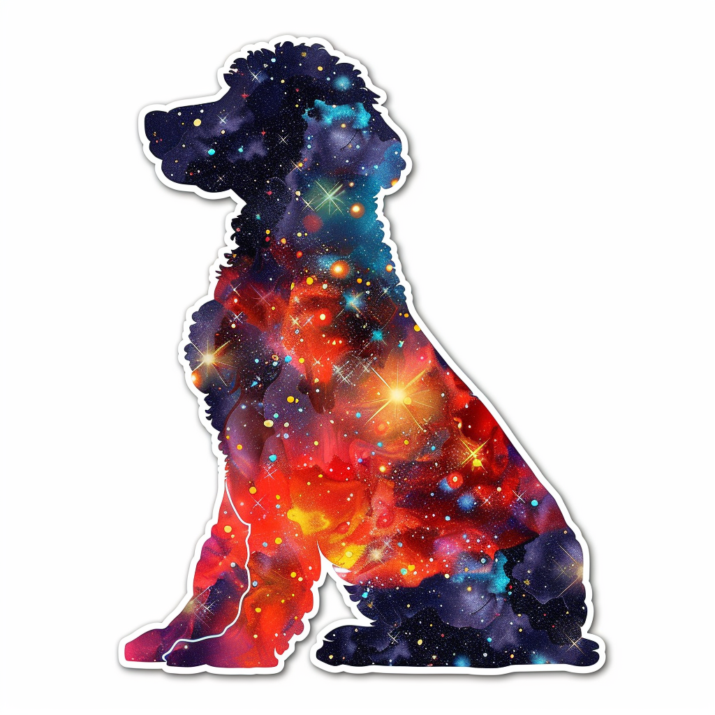 Poodle Dog galaxy Vinyl Decal Sticker for Car, Laptop, Tumbler and more # F012405