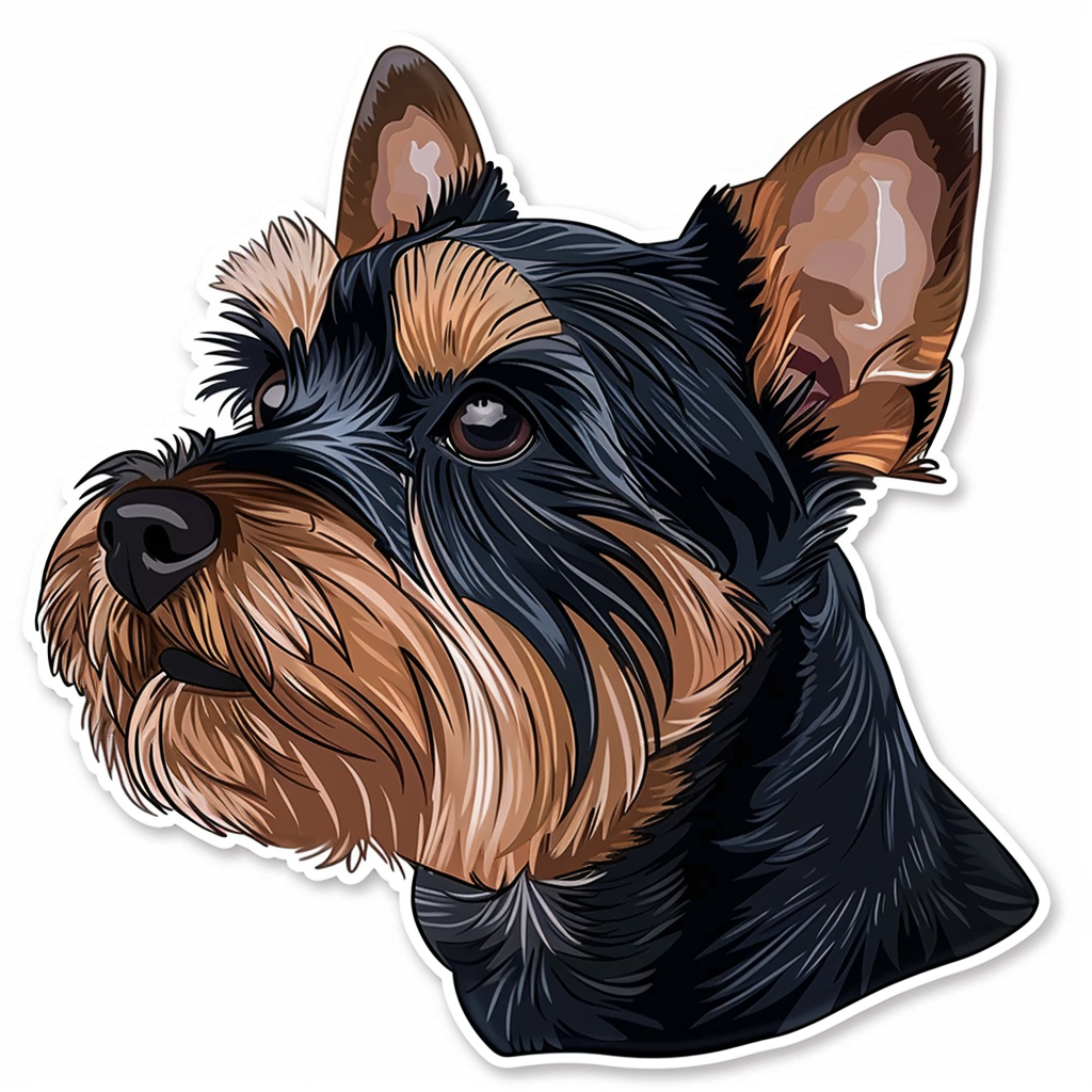 Yorkshire Terrier Dog Vinyl Decal Sticker for Car, Laptop, Tumbler and more # F07400