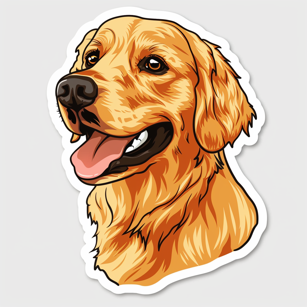 Golden Retriever Dog Vinyl Decal Sticker for Car, Laptop, Tumbler and more # F07500