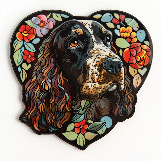 Cocker Spaniel Dog majestic Expressive surreal Vinyl Decal Sticker for Car, Laptop, Tumbler and more # F019711-4" x 4"