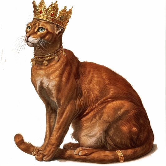 Abyssinian Cat astronaut majestic Expressive surreal Vinyl Decal Sticker for Car, Laptop, Tumbler and more # F021042-4" x 4"
