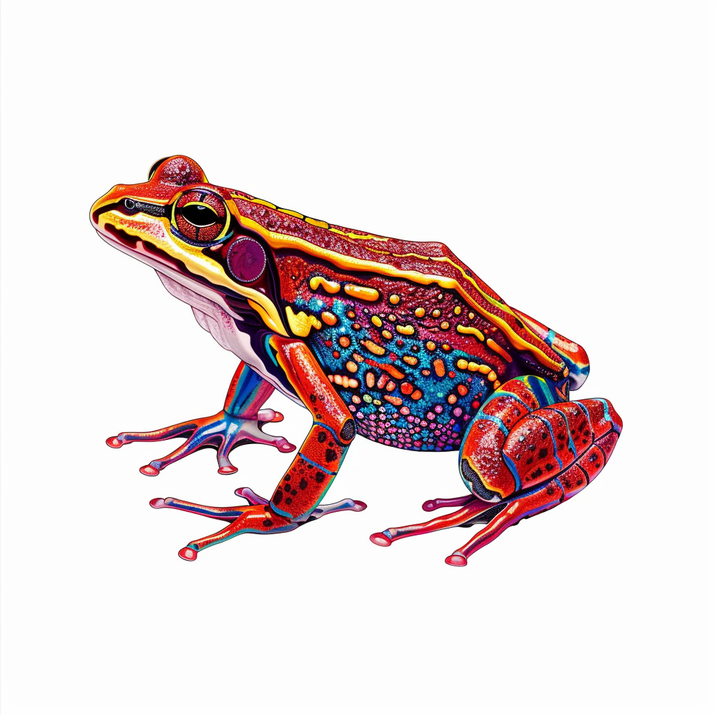 Sticker of a Frog majestic Expressive surreal Vinyl Decal Sticker for Car, Laptop, Tumbler and more # F016764