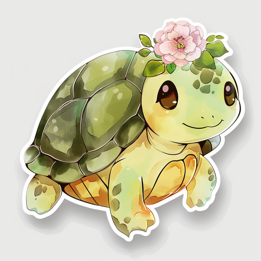 turtle majestic Expressive surreal Vinyl Decal Sticker for Car, Laptop, Tumbler and more # F022114-4" x 4"