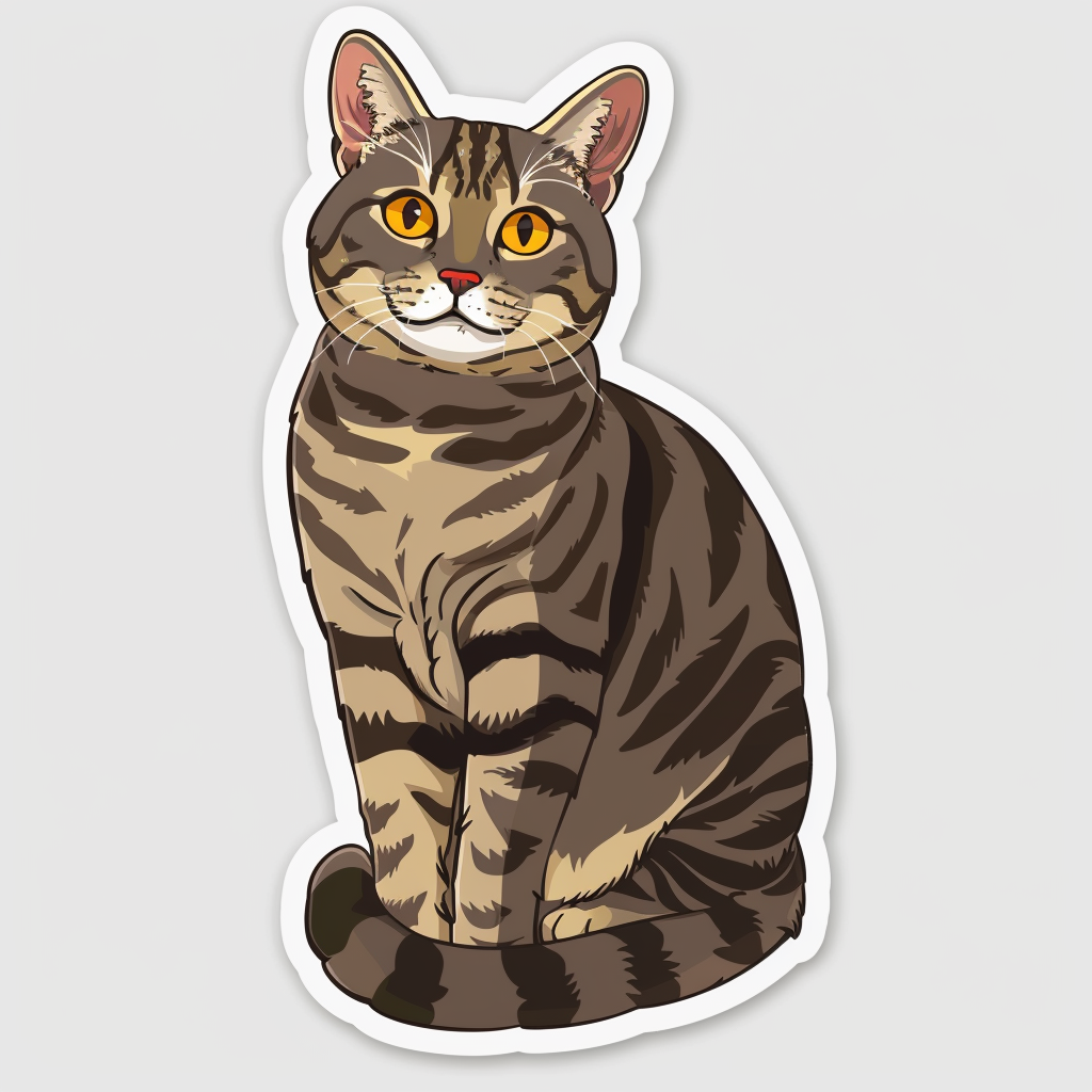 American Shorthair Cat majestic Expressive surreal Vinyl Decal Sticker for Car, Laptop, Tumbler and more # F018600