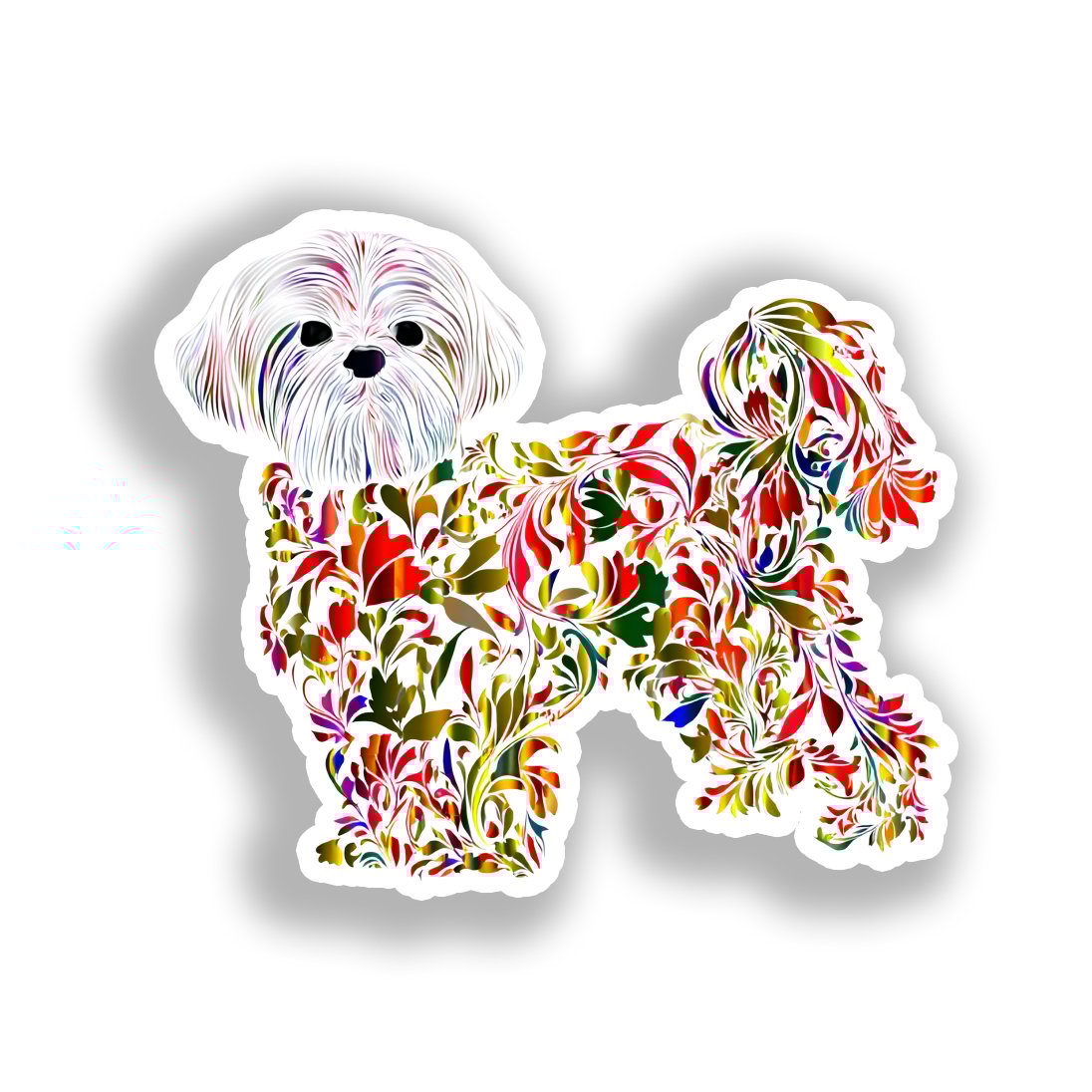 Maltese Dog Vinyl Decal Sticker for Car, Laptop, Tumbler and more # A019406-4" x 4"