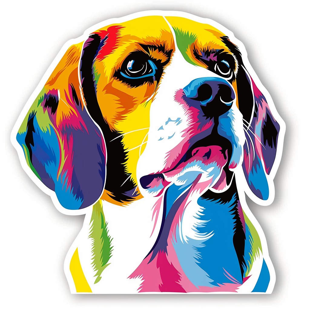 Beagle dog Vinyl Decal Sticker for Car, Laptop, Tumbler and more # F012124