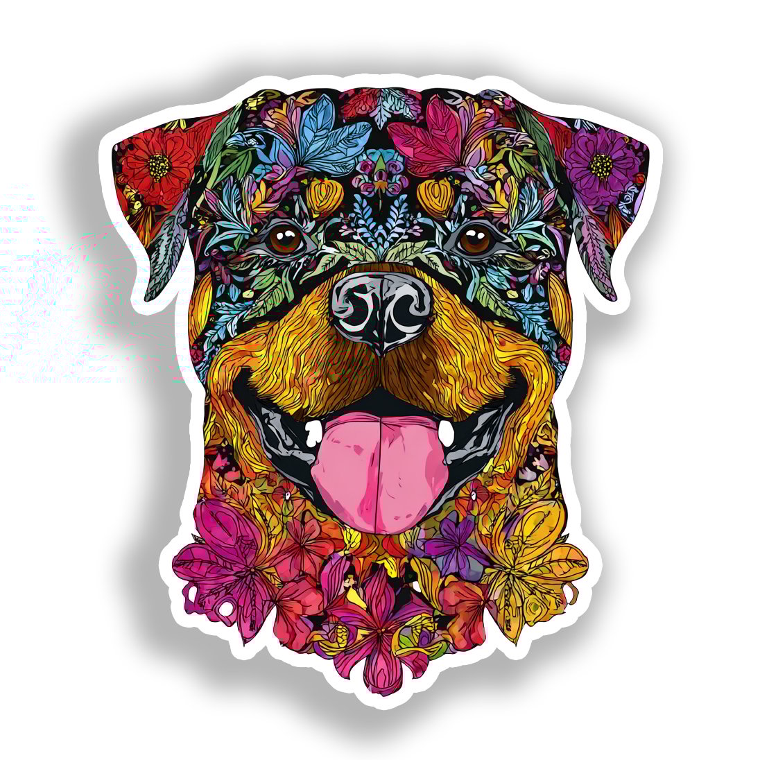Rottweiler Dog Vinyl Decal Sticker for Car, Laptop, Tumbler and more # A018237-4" x 4"