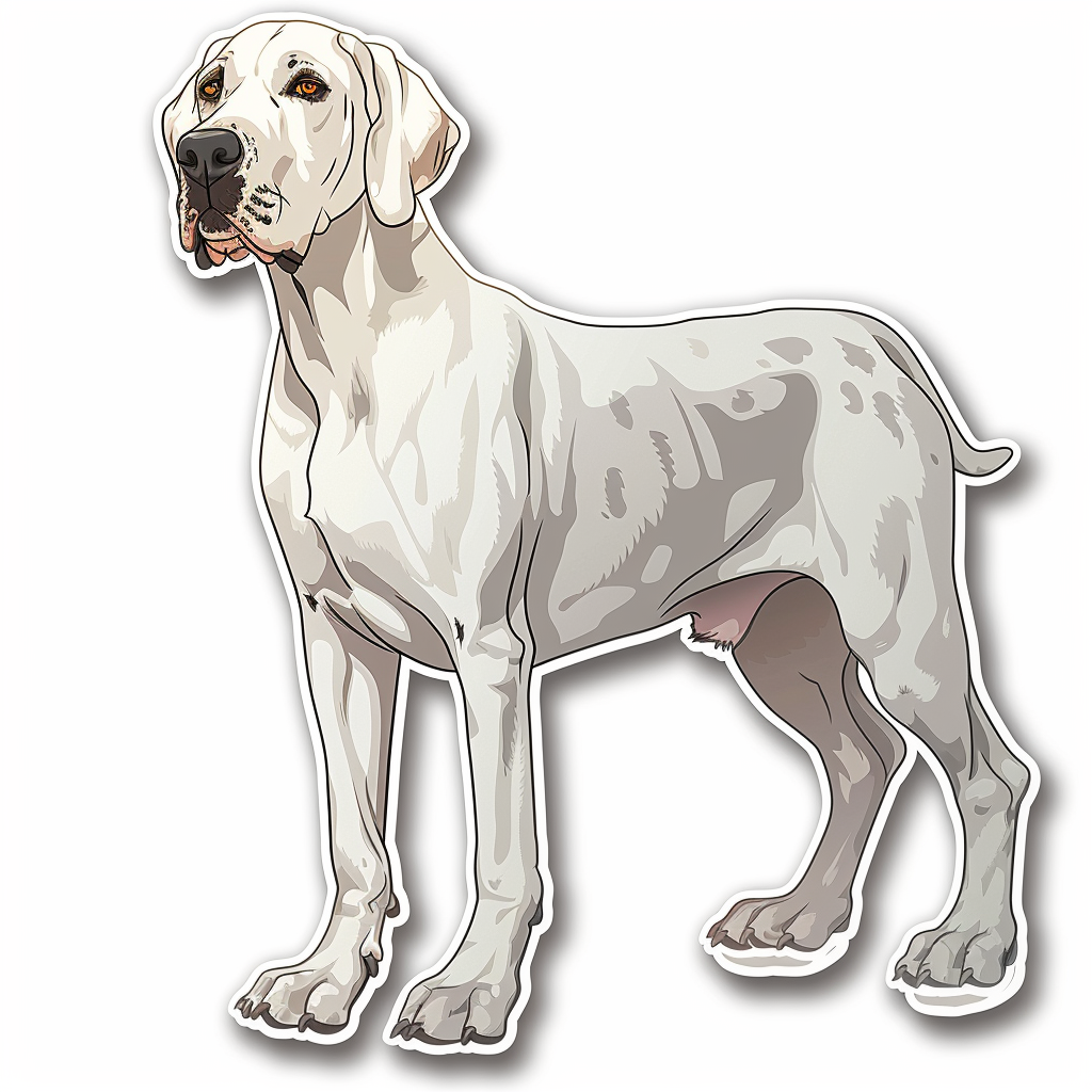 Great Dane Dog Expressive surreal Vinyl Decal Sticker for Car, Laptop, Tumbler and more # F022663