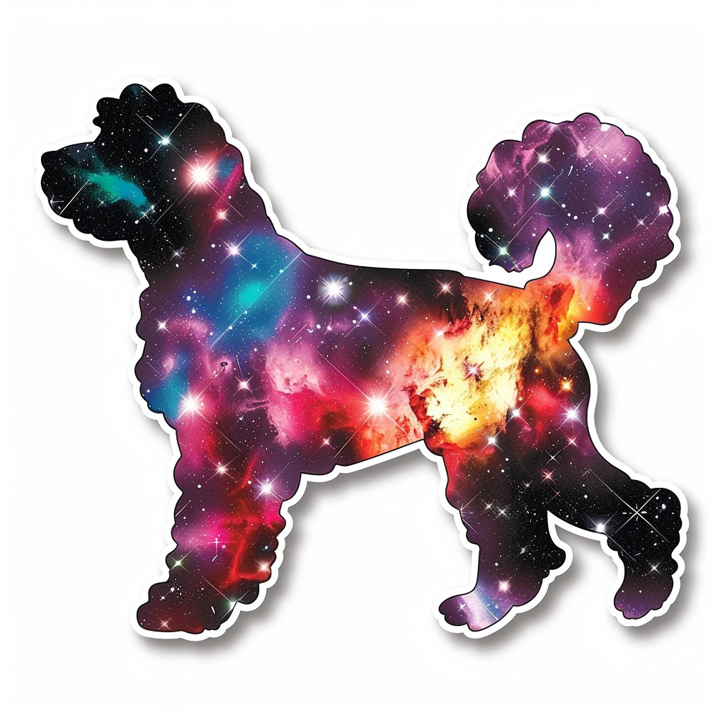 Poodle Dog galaxy Vinyl Decal Sticker for Car, Laptop, Tumbler and more # F012373