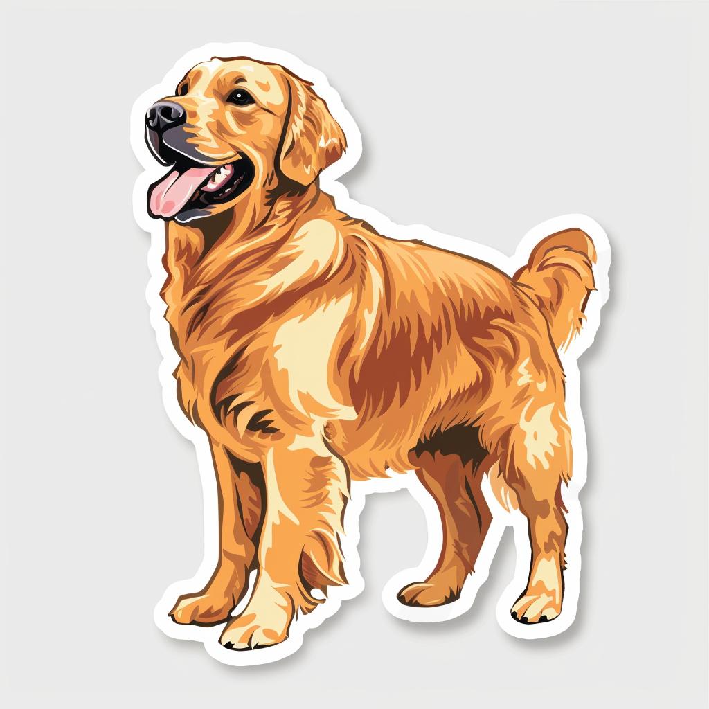 Golden Retriever Dog Vinyl Decal Sticker for Car, Laptop, Tumbler and more # F07715