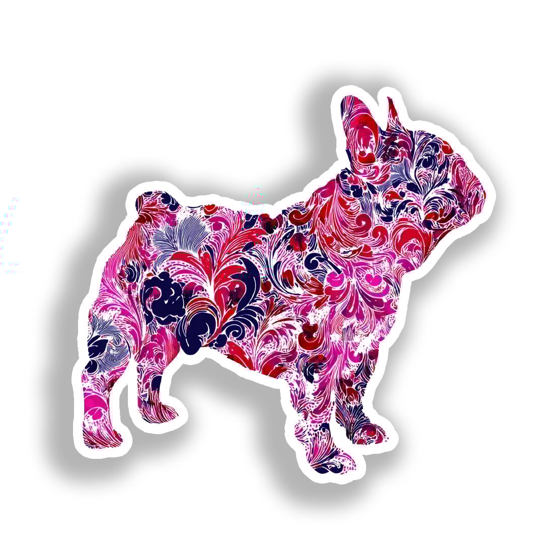 French Bulldog Dog Vinyl Decal Sticker for Car, Laptop, Tumbler and more # A019627-4" x 4"