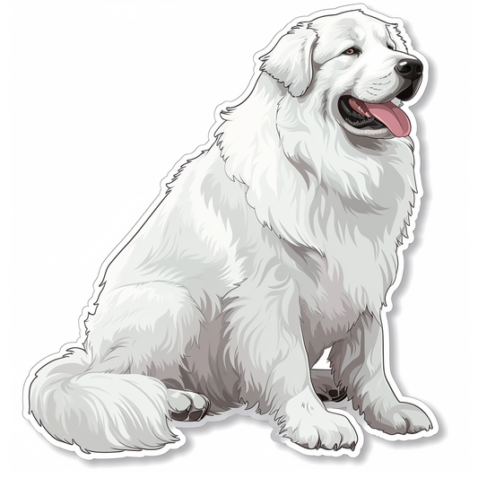 Sticker of Great Pyrenees dog  Vinyl Decal Sticker for Car, Laptop, Tumbler and more # F023677