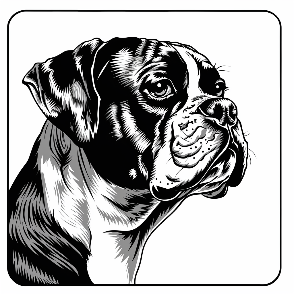 Boxer DogWhite Vinyl Decal Sticker for Car, Laptop, Tumbler and more # F07324