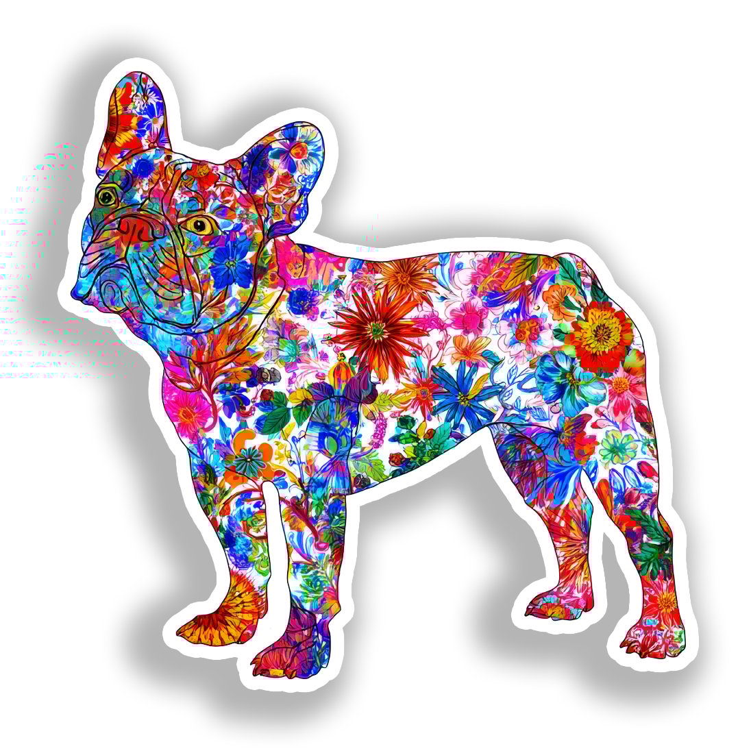French Bulldog Dog Vinyl Decal Sticker for Car, Laptop, Tumbler and more # A019621-4" x 4"