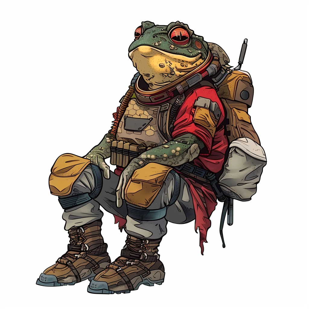 Sticker of a Frog astronaut majestic Expressive surreal Vinyl Decal Sticker for Car, Laptop, Tumbler and more # F016797