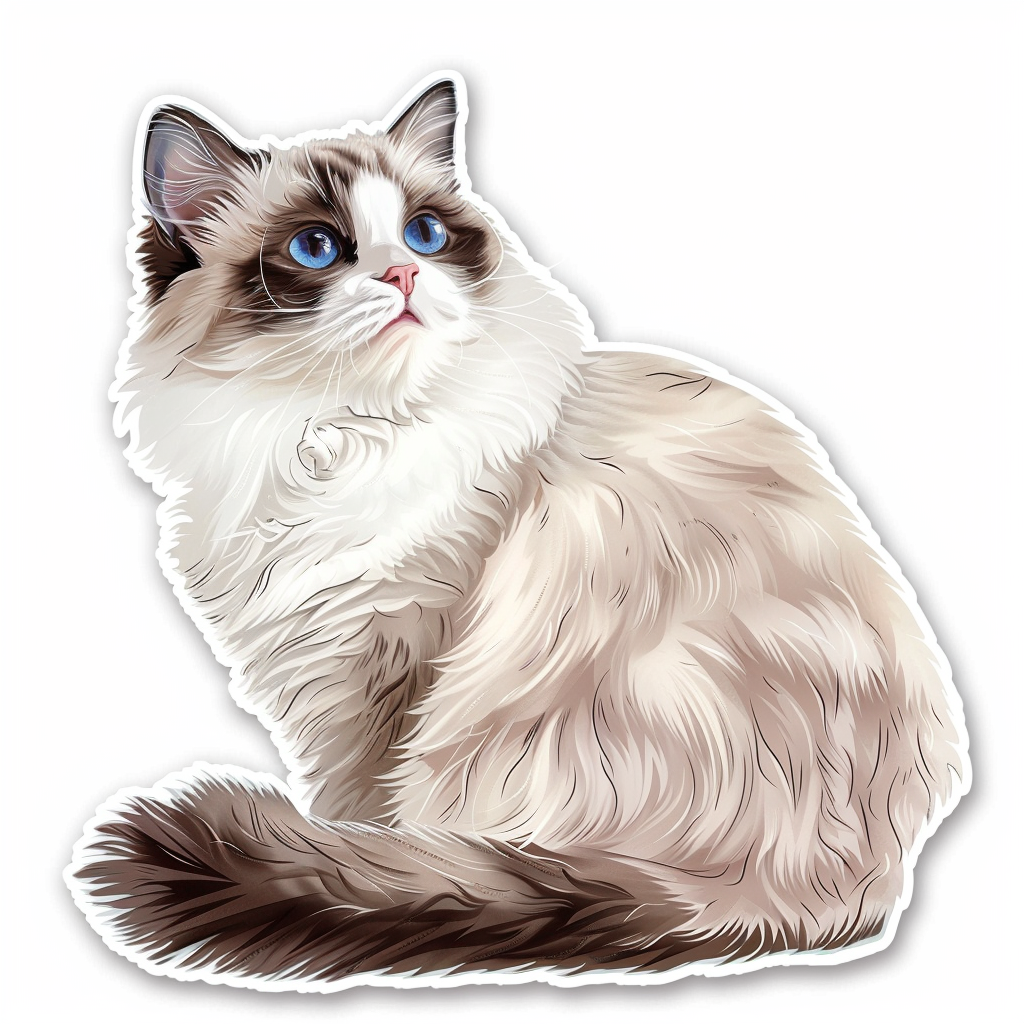 Ragdoll cat Vinyl Decal Sticker for Car, Laptop, Tumbler and more # F07855