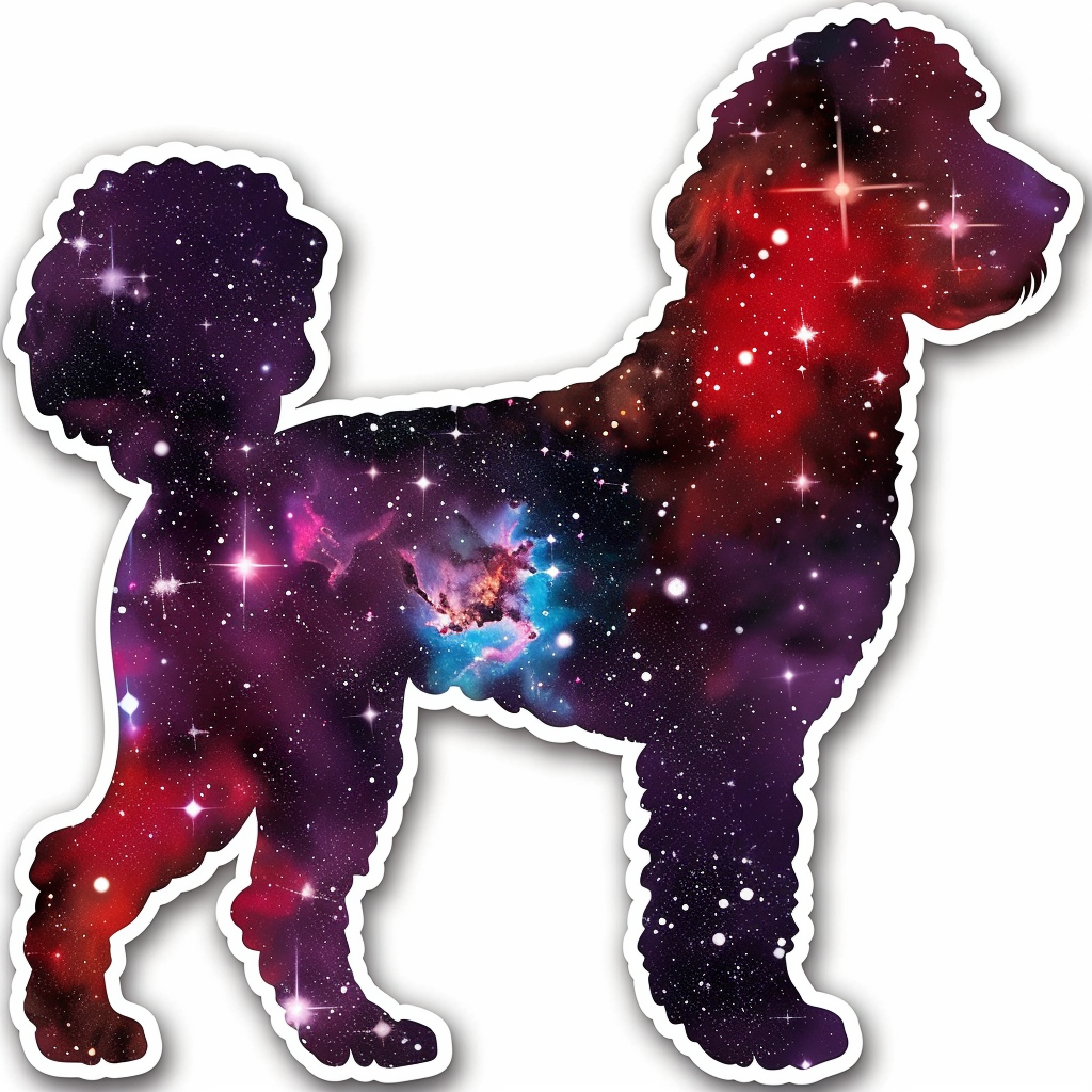 Poodle Dog galaxy Vinyl Decal Sticker for Car, Laptop, Tumbler and more # F012371