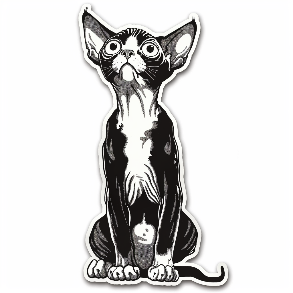 Devon Rex Cat Vinyl Decal Sticker for Car, Laptop, Tumbler and more # F09841