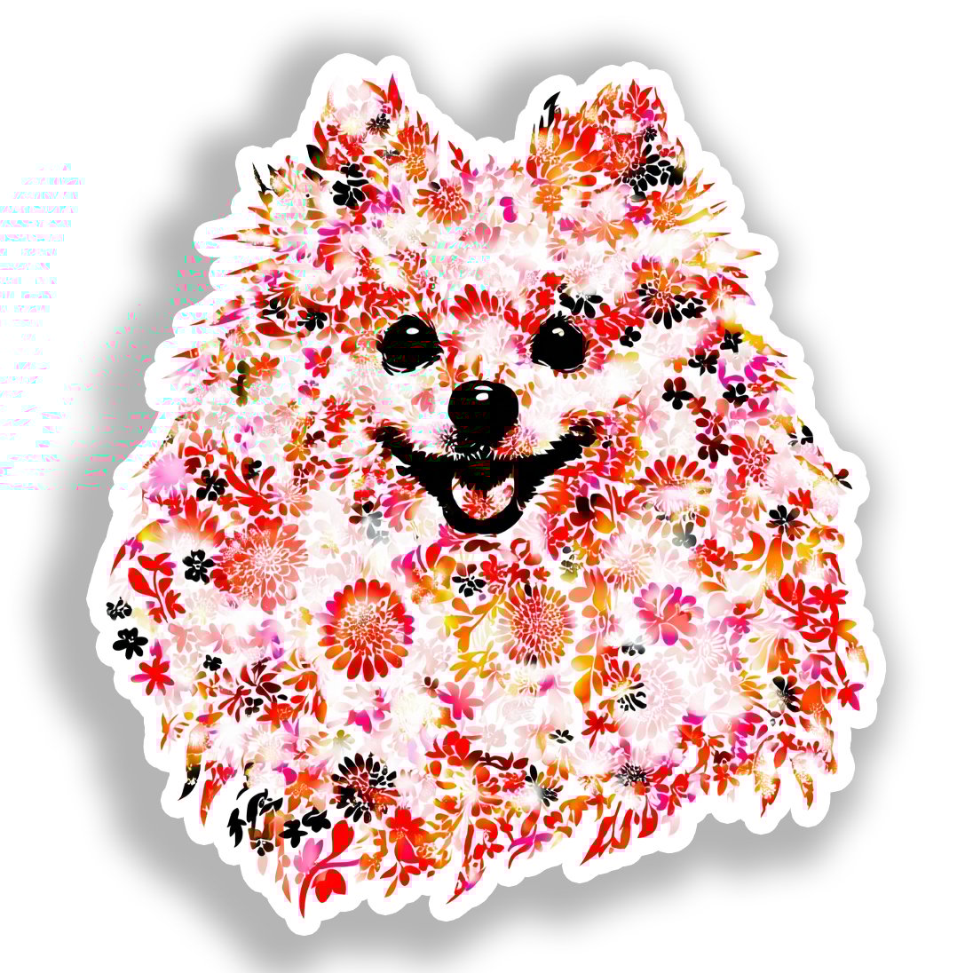 Pomeranian Dog Vinyl Decal Sticker for Car, Laptop, Tumbler and more # A017247-4" x 4"
