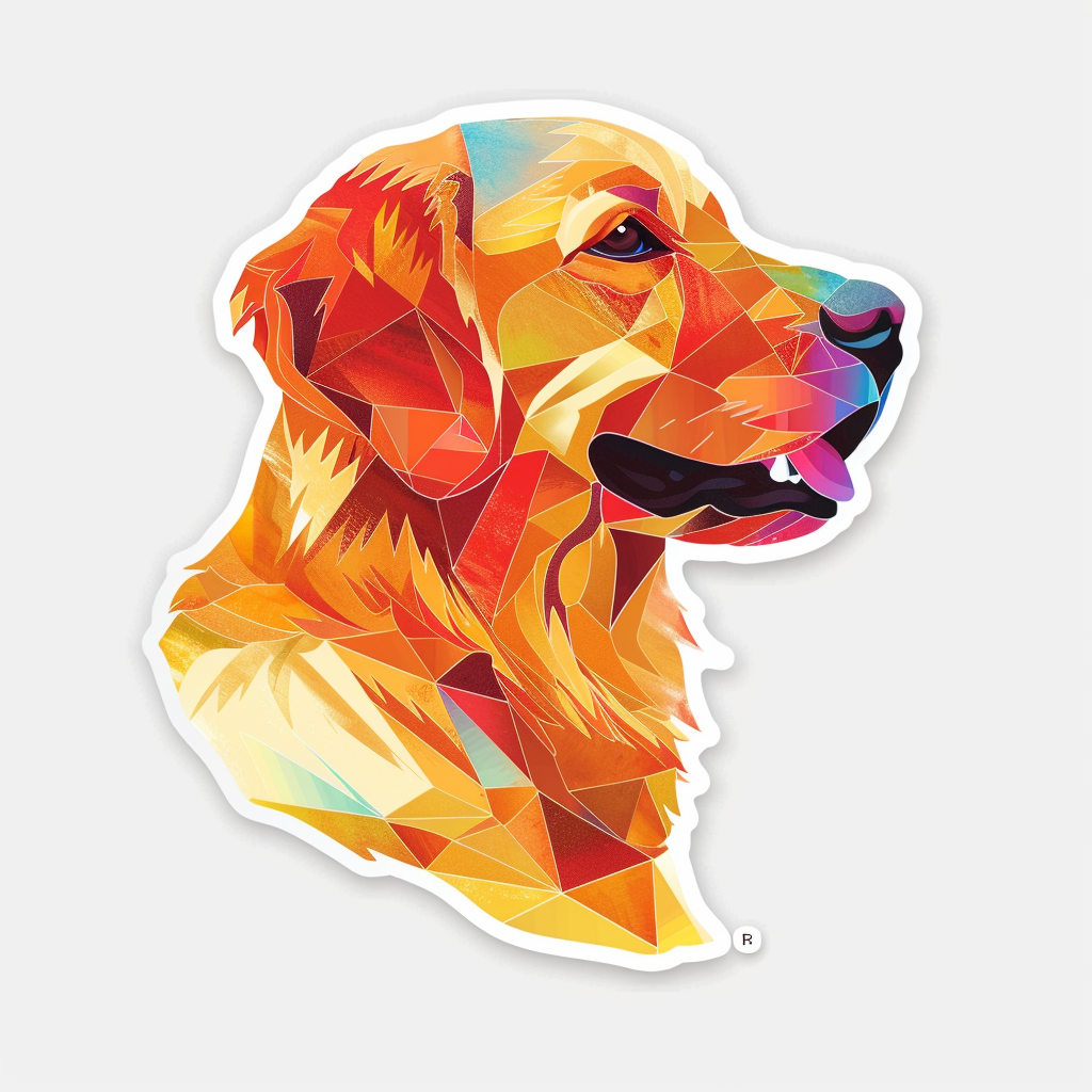 Golden Retriever Dog Vinyl Decal Sticker for Car, Laptop, Tumbler and more # F07493