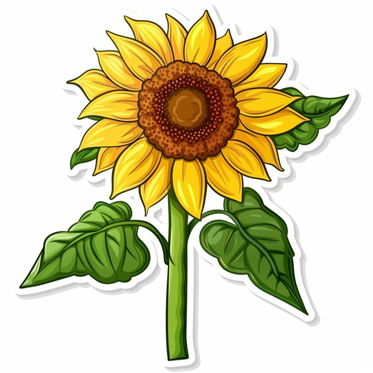 Sunflower flower majestic Expressive surreal Vinyl Decal Sticker for Car, Laptop, Tumbler and more # F022947
