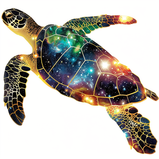 turtle majestic Expressive surreal Vinyl Decal Sticker for Car, Laptop, Tumbler and more # F022093-4" x 4"