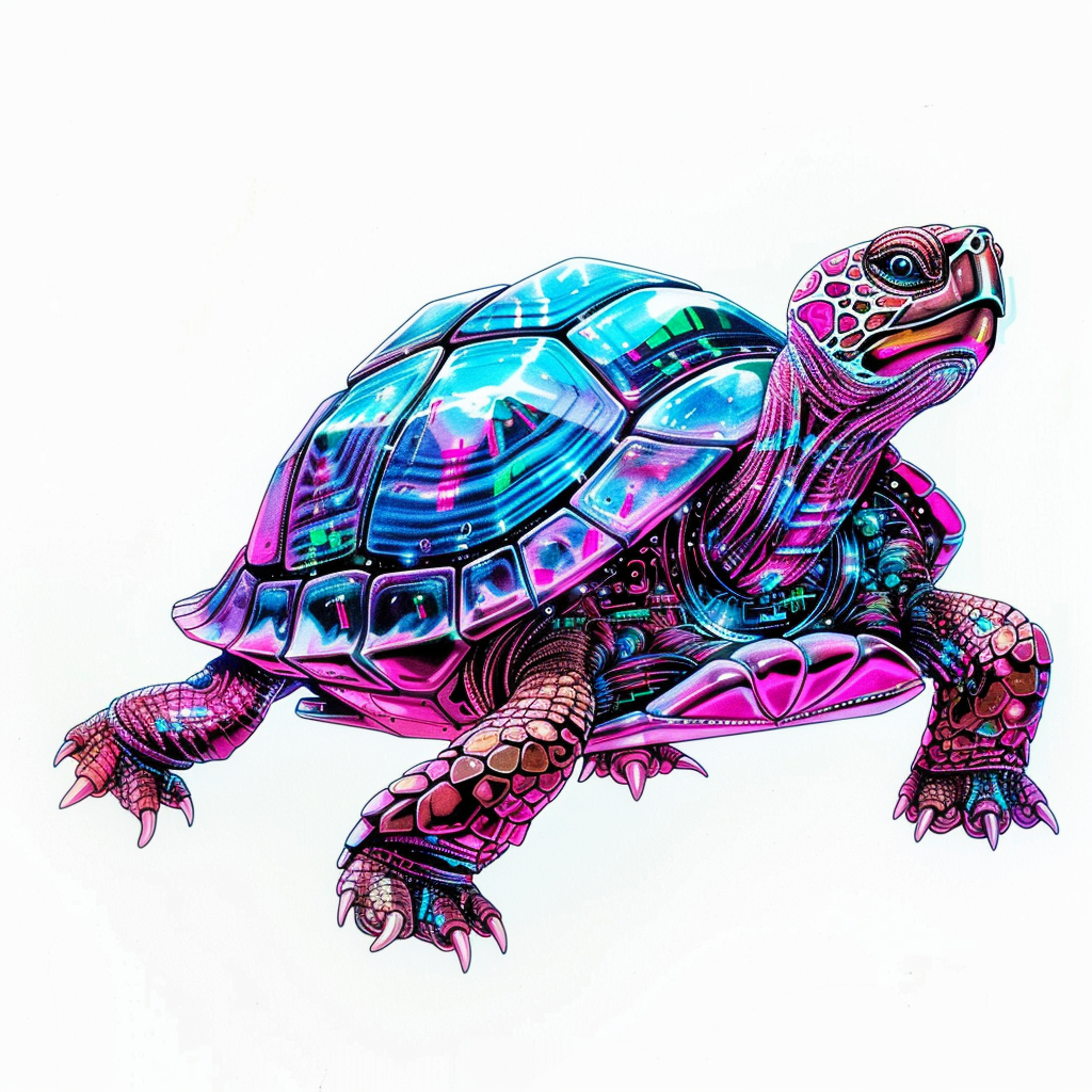 Sticker of a turtle majestic Expressive surreal Vinyl Decal Sticker for Car, Laptop, Tumbler and more # F022022