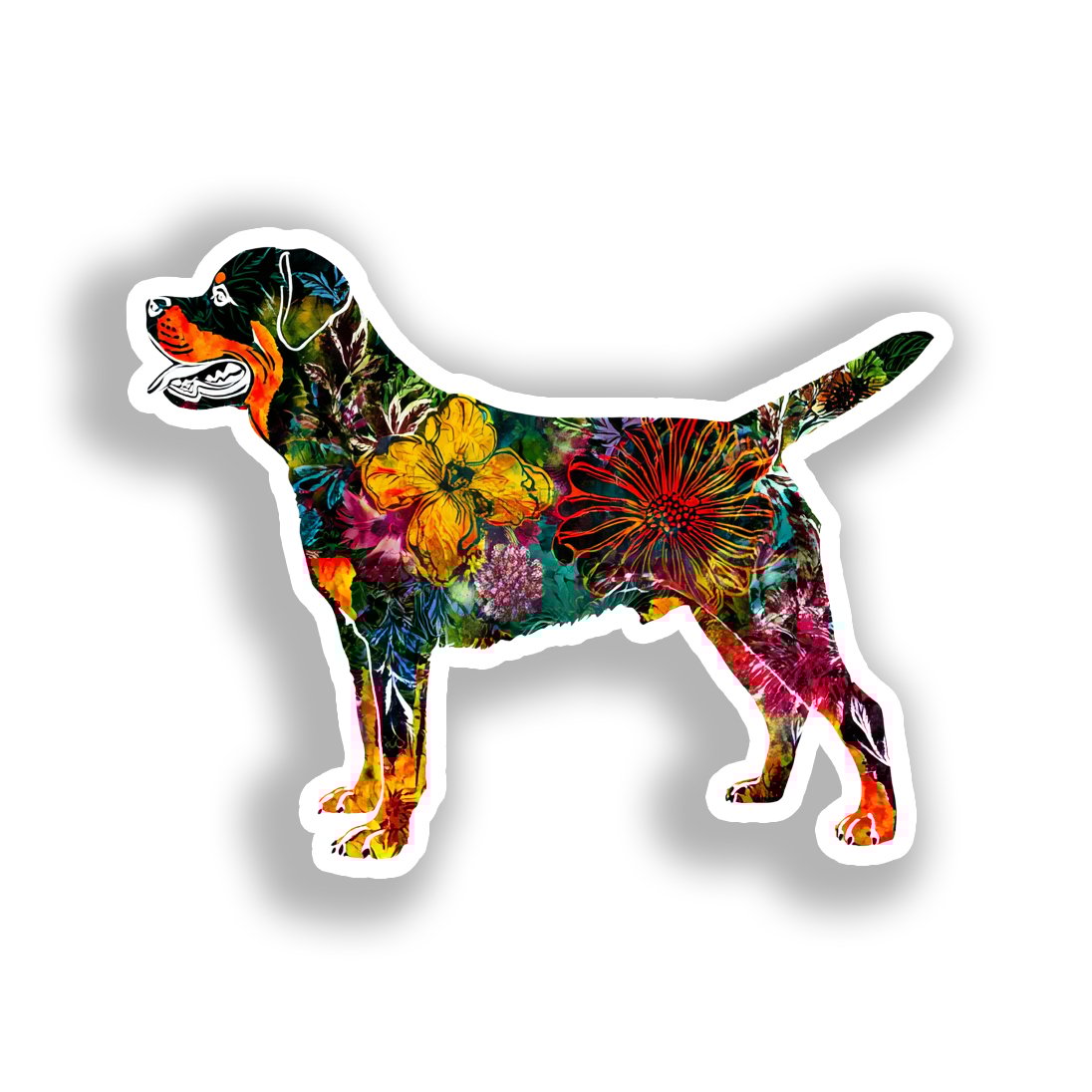 Rottweiler Dog Vinyl Decal Sticker for Car, Laptop, Tumbler and more # A018278-4" x 4"