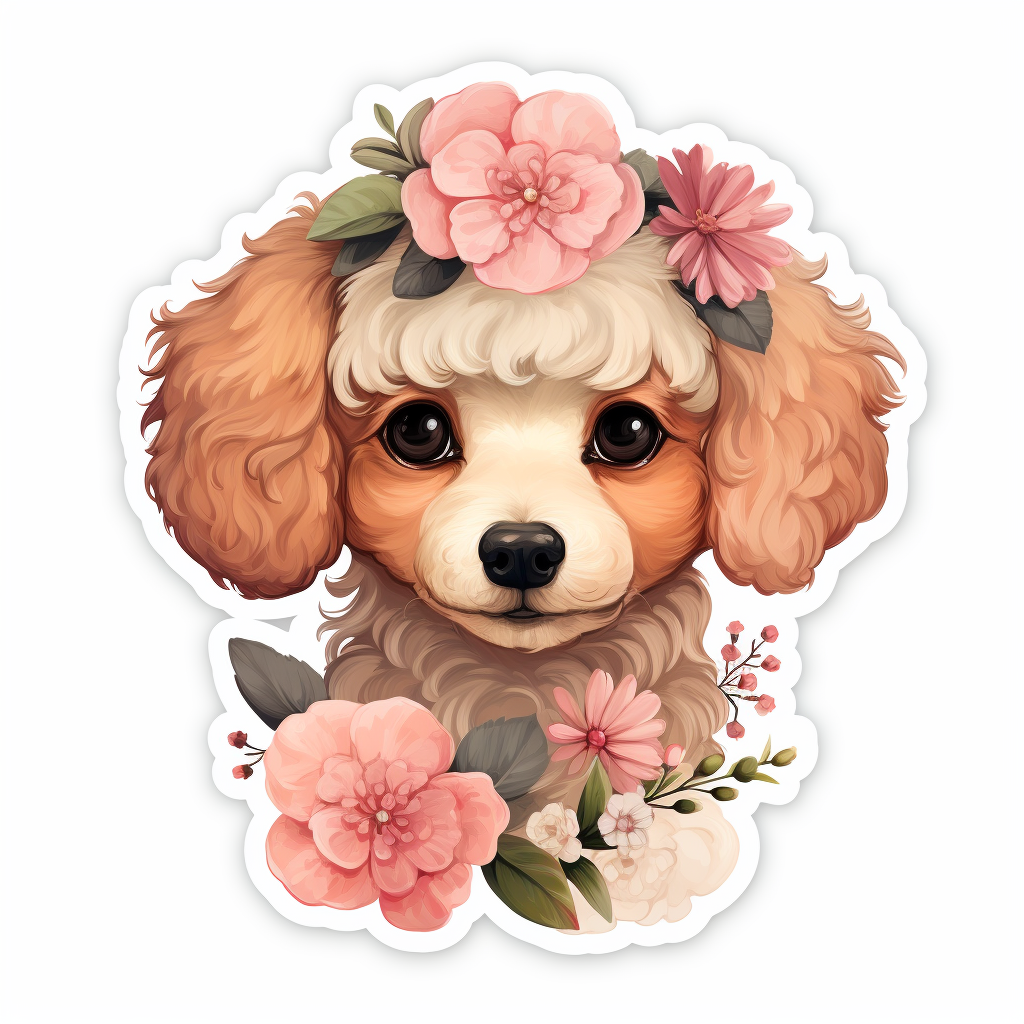 Poodle dog Vinyl Decal Sticker for Car, Laptop, Tumbler and more # F012203