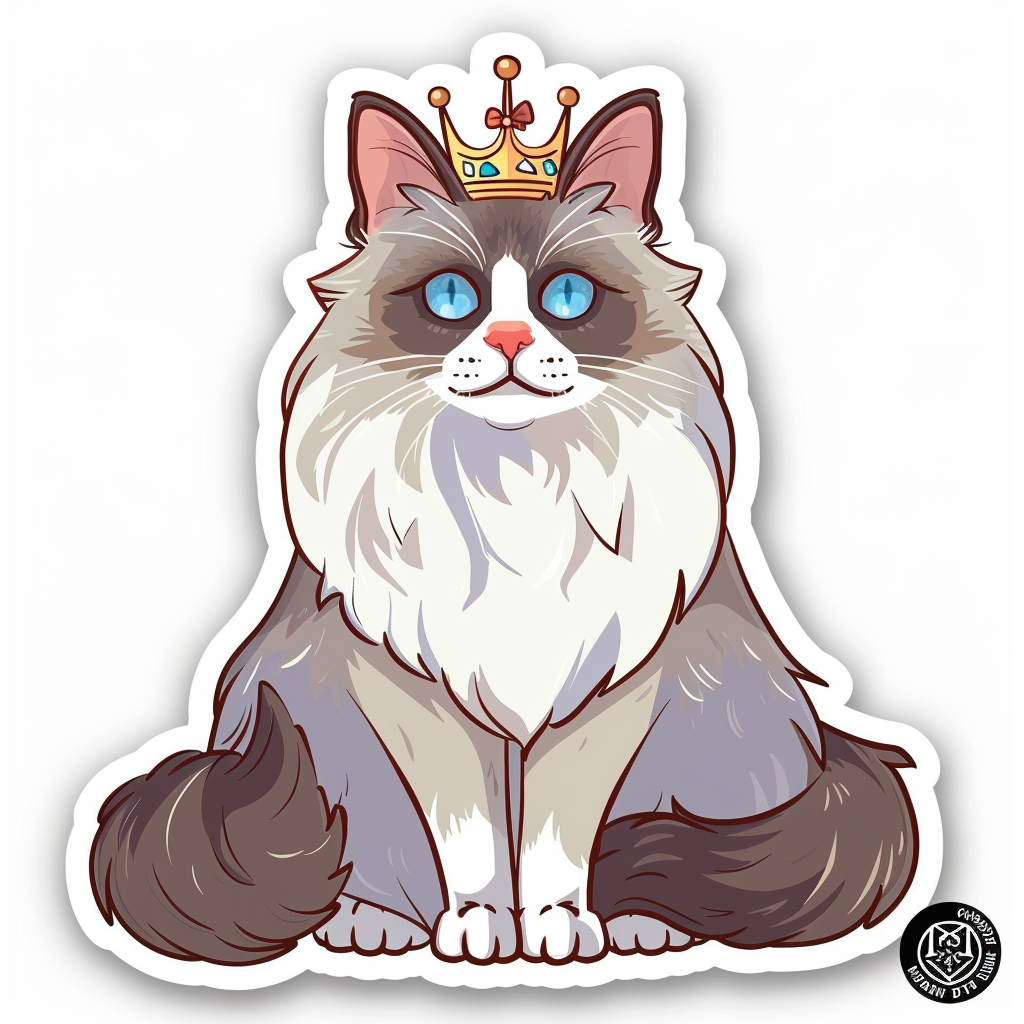 Ragdoll Cat Vinyl Decal Sticker for Car, Laptop, Tumbler and more # F010214