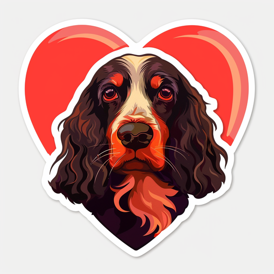 Cocker Spaniel Dog majestic Expressive surreal Vinyl Decal Sticker for Car, Laptop, Tumbler and more # F019752-4" x 4"