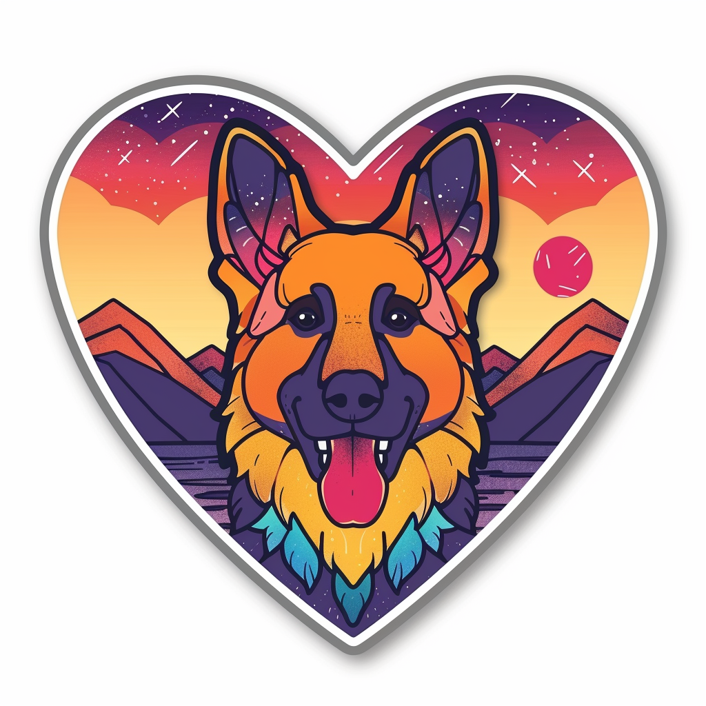 German Shepherd Dog Vinyl Decal Sticker for Car, Laptop, Tumbler and more # F011295