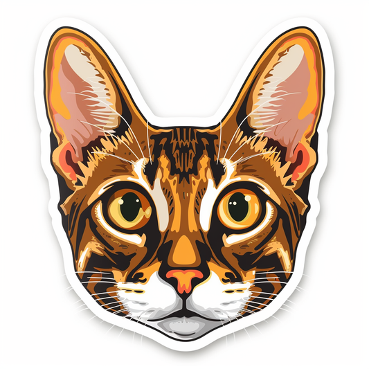 Abyssinian cat Vinyl Decal Sticker for Car, Laptop, Tumbler and more # F07644