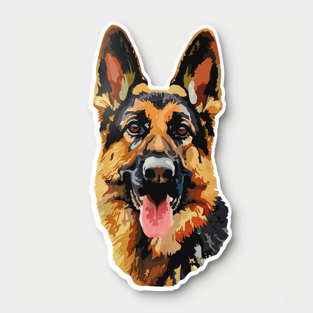 German Shepherd Dog Vinyl Decal Sticker for Car, Laptop, Tumbler and more # F011714
