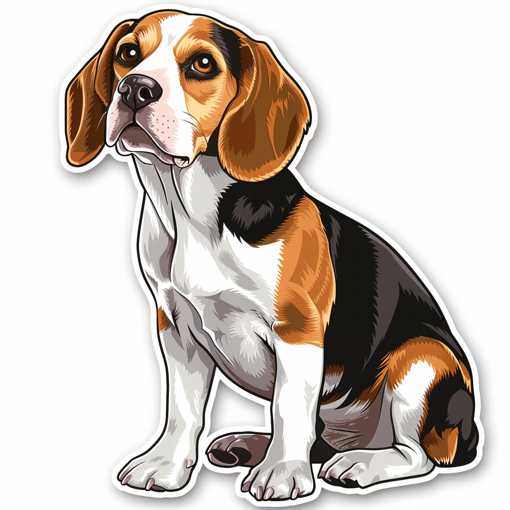 Beagle dog Vinyl Decal Sticker for Car, Laptop, Tumbler and more # F011737