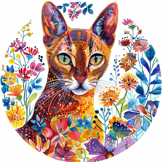 Abyssinian Cat astronaut majestic Expressive surreal Vinyl Decal Sticker for Car, Laptop, Tumbler and more # F021031-4" x 4"