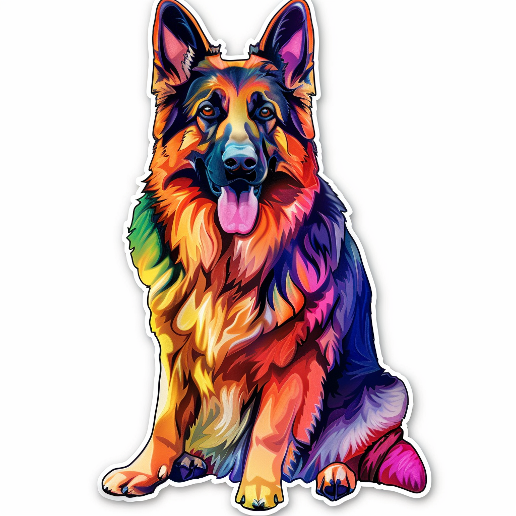 German Shepherd Dog Vinyl Decal Sticker for Car, Laptop, Tumbler and more # F011688