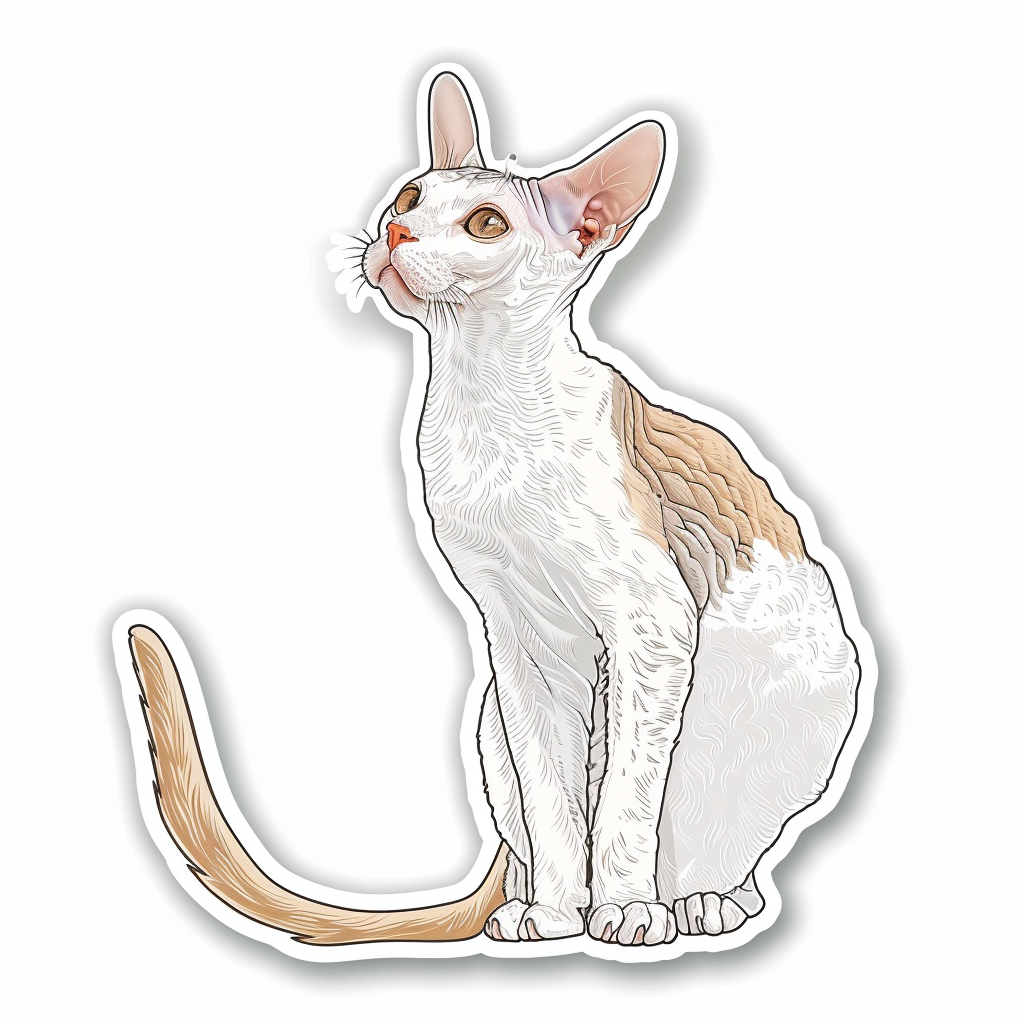 Devon Rex Cat Vinyl Decal Sticker for Car, Laptop, Tumbler and more # F09810