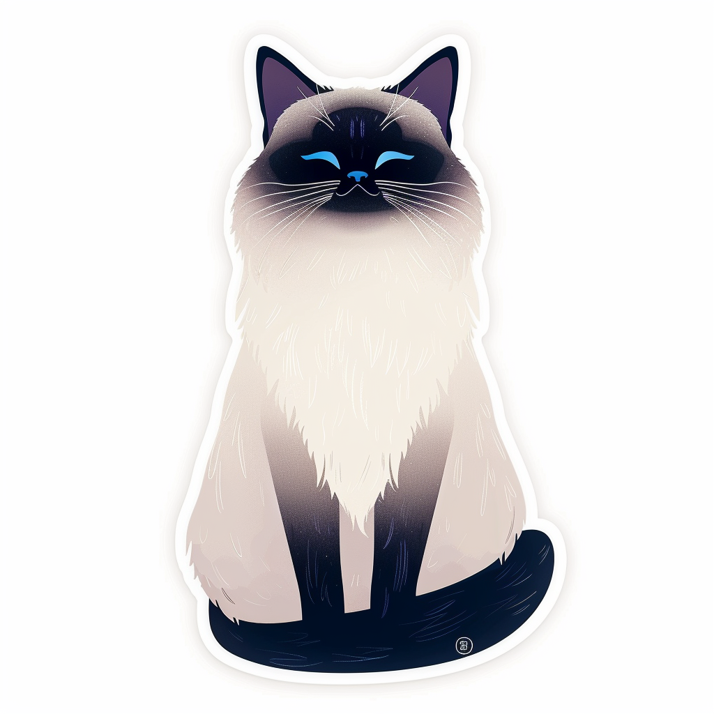 Ragdoll Cat Vinyl Decal Sticker for Car, Laptop, Tumbler and more # F08039
