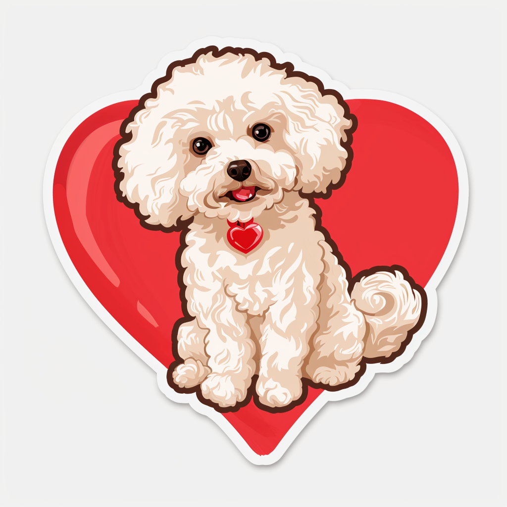 Poodle Dog heartcore Vinyl Decal Sticker for Car, Laptop, Tumbler and more # F012392