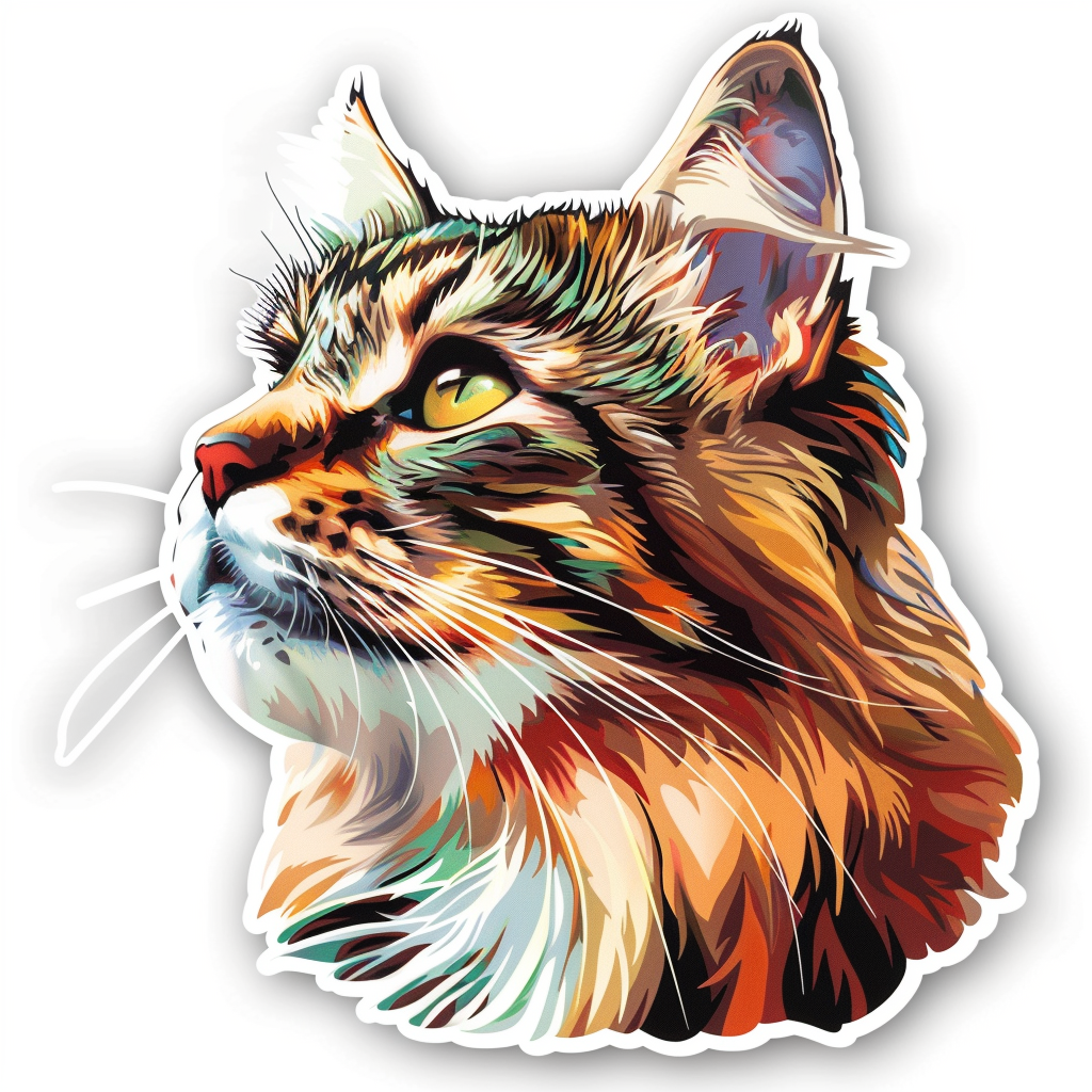 Maine Coon cat Vinyl Decal Sticker for Car, Laptop, Tumbler and more # F07845