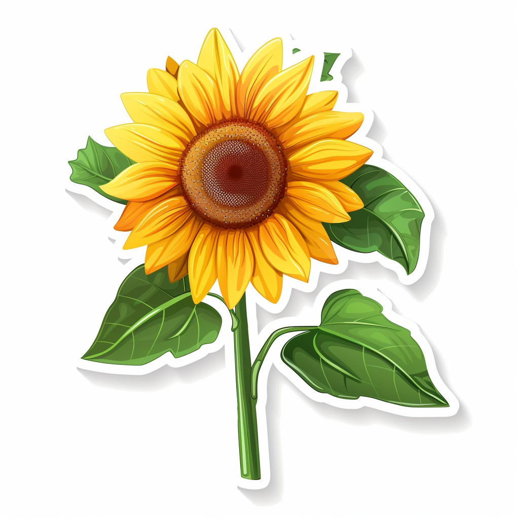 Sunflower flower majestic Expressive surreal Vinyl Decal Sticker for Car, Laptop, Tumbler and more # F022956
