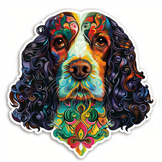 Cocker Spaniel Dog majestic Expressive surreal Vinyl Decal Sticker for Car, Laptop, Tumbler and more # F019722-4" x 4"