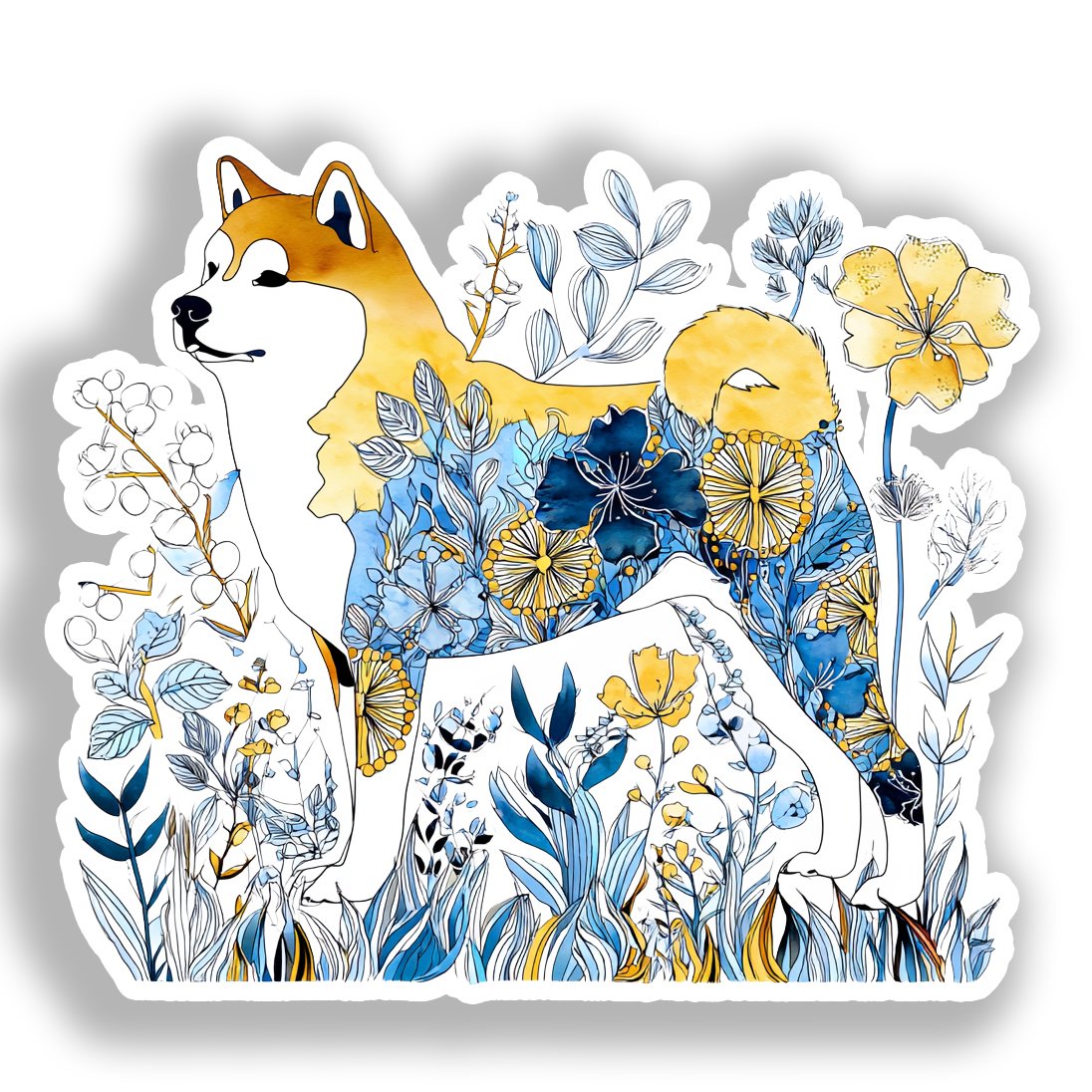 Akita Dog Vinyl Decal Sticker for Car, Laptop, Tumbler and more # A018816-4" x 4"