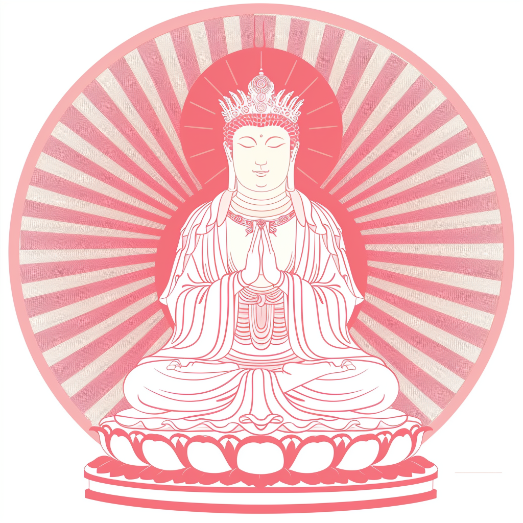 Buddha cartoon majestic Expressive surreal Vinyl Decal Sticker for Car, Laptop, Tumbler and more # F016957