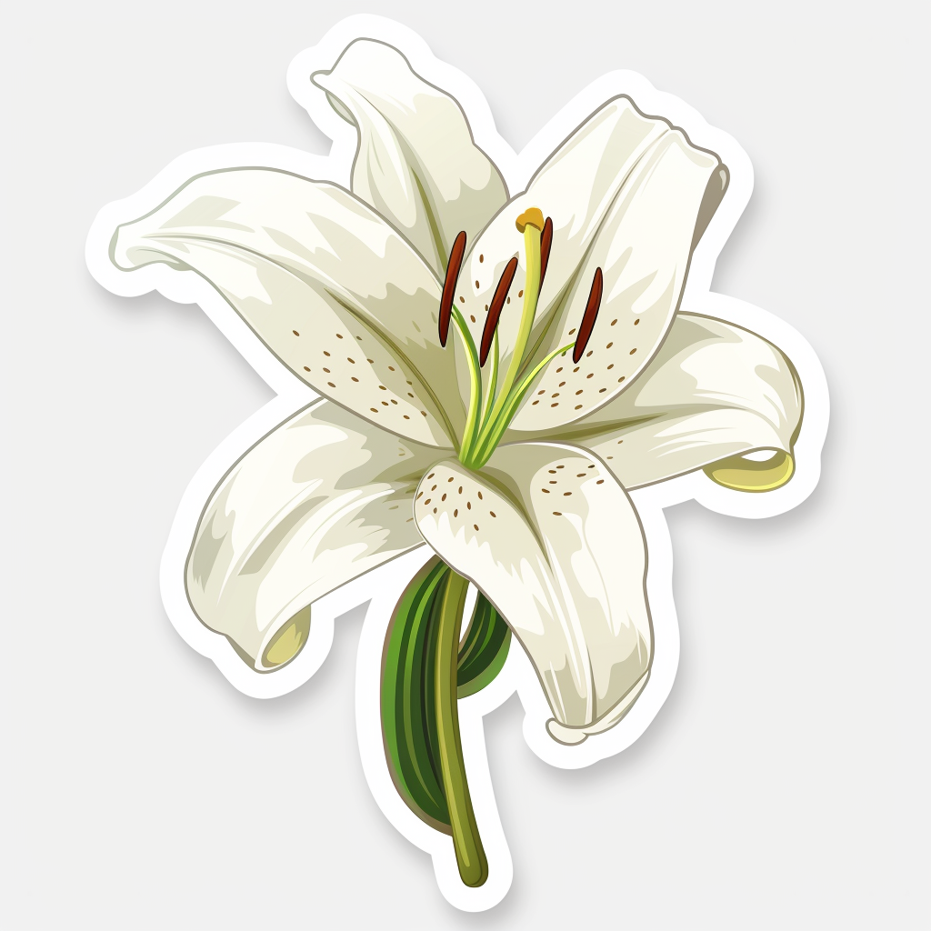 Lily flower majestic Expressive surreal Vinyl Decal Sticker for Car, Laptop, Tumbler and more # F023298